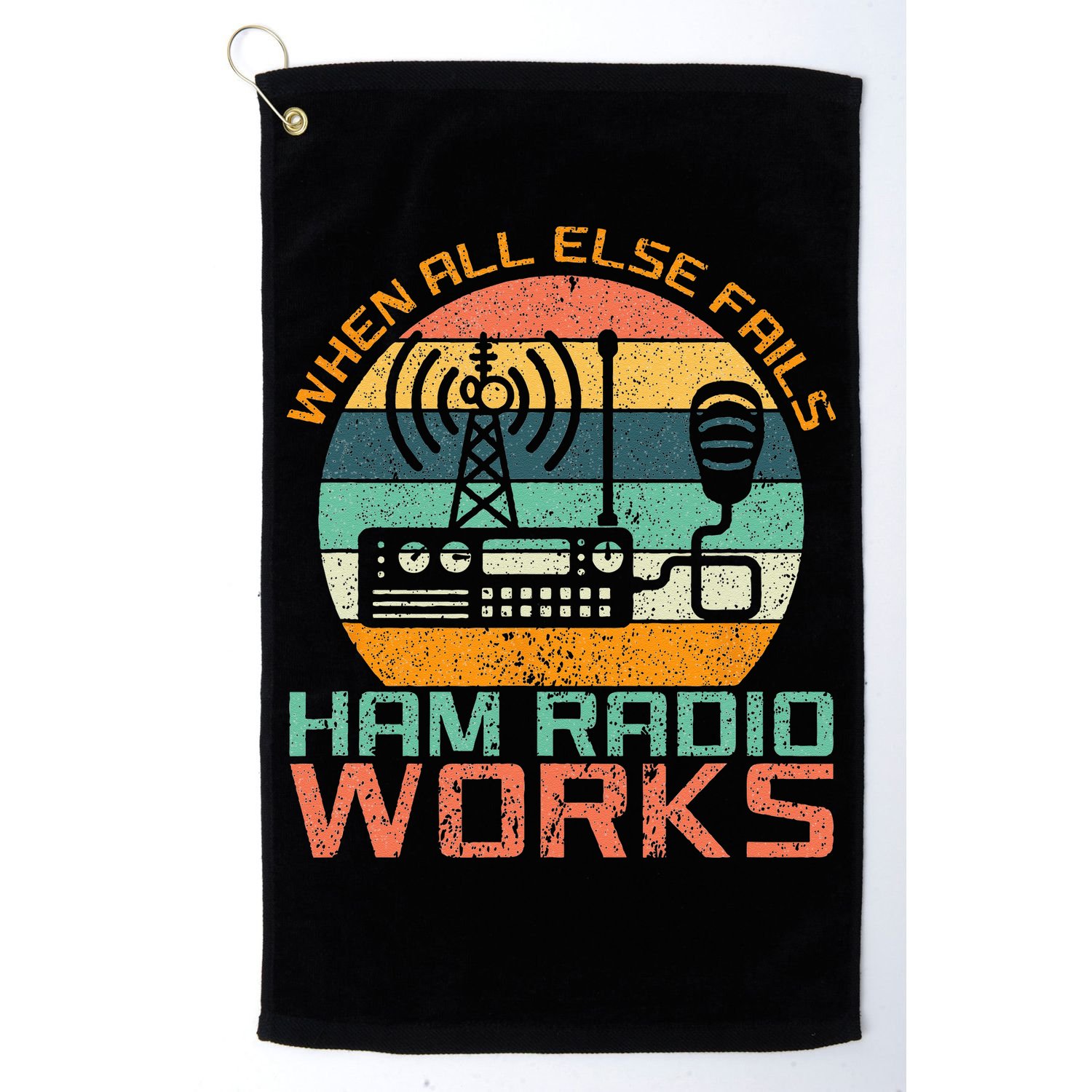 Vintage When All Else Fails Ham Radio Works Amateur Radio Golf Towel