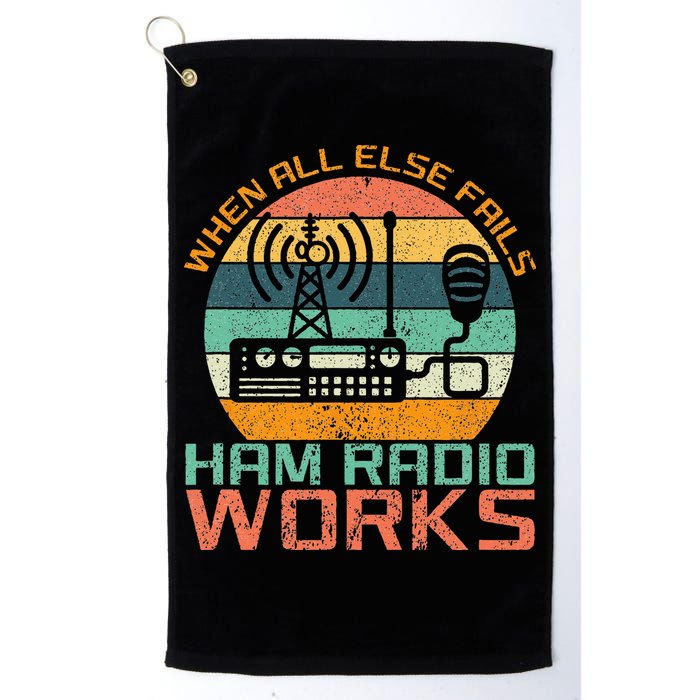 Vintage When All Else Fails Ham Radio Works Amateur Radio Golf Towel