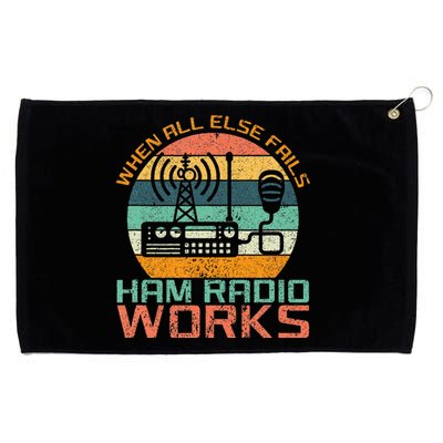 Vintage When All Else Fails Ham Radio Works Amateur Radio Grommeted Golf Towel