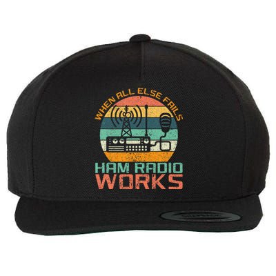 Vintage When All Else Fails Ham Radio Works Amateur Radio Wool Snapback Cap