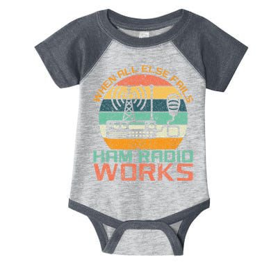 Vintage When All Else Fails Ham Radio Works Amateur Radio Infant Baby Jersey Bodysuit