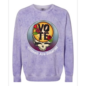 Vote Women Are Smarter Colorblast Crewneck Sweatshirt