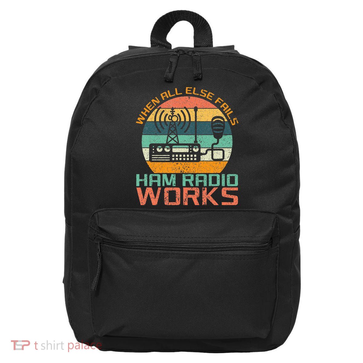 Vintage When All Else Fails Ham Radio Works Amateur Radio 16 in Basic Backpack
