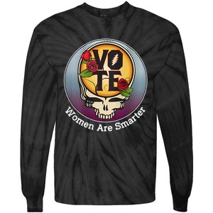 Vote Women Are Smarter Funny Gift Tie-Dye Long Sleeve Shirt