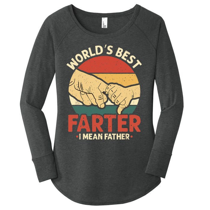 Vintage World's Best Farter I Mean Father Women's Perfect Tri Tunic Long Sleeve Shirt