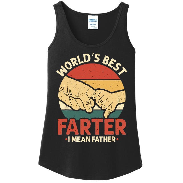 Vintage World's Best Farter I Mean Father Ladies Essential Tank