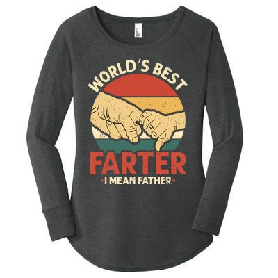 Vintage Worlds Best Farter I Mean Father Women's Perfect Tri Tunic Long Sleeve Shirt