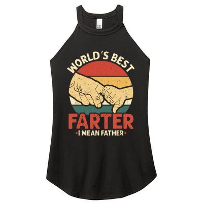 Vintage Worlds Best Farter I Mean Father Women's Perfect Tri Rocker Tank