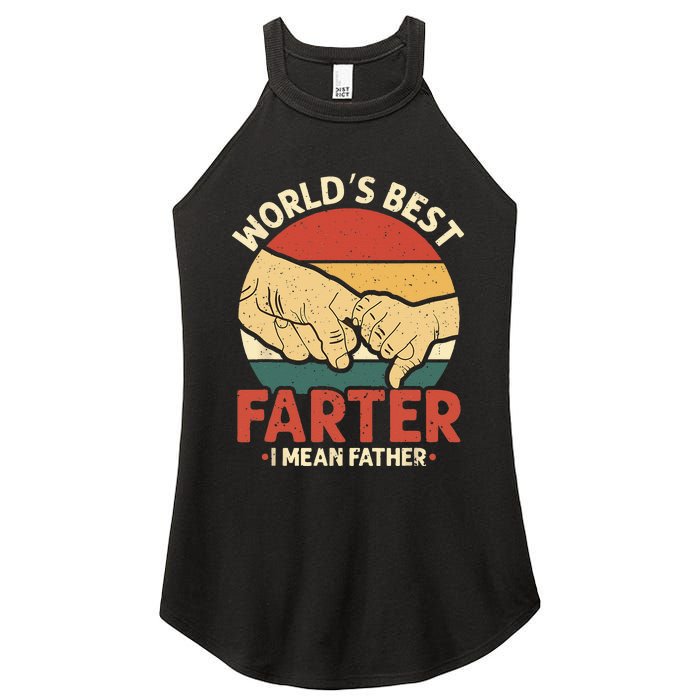 Vintage Worlds Best Farter I Mean Father Women's Perfect Tri Rocker Tank