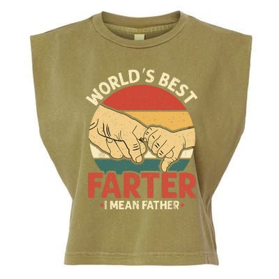 Vintage Worlds Best Farter I Mean Father Garment-Dyed Women's Muscle Tee