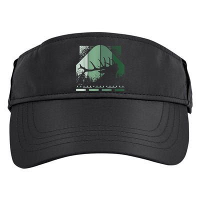 Vintage Whitetail Buck Deer Hunting Adult Drive Performance Visor