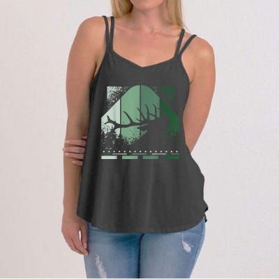 Vintage Whitetail Buck Deer Hunting Women's Strappy Tank