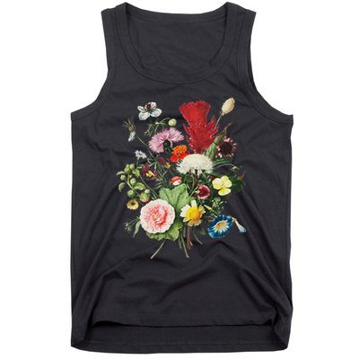 Vintage Wild Botanical Flower Cottagecore Gardening Bouquet Tank Top