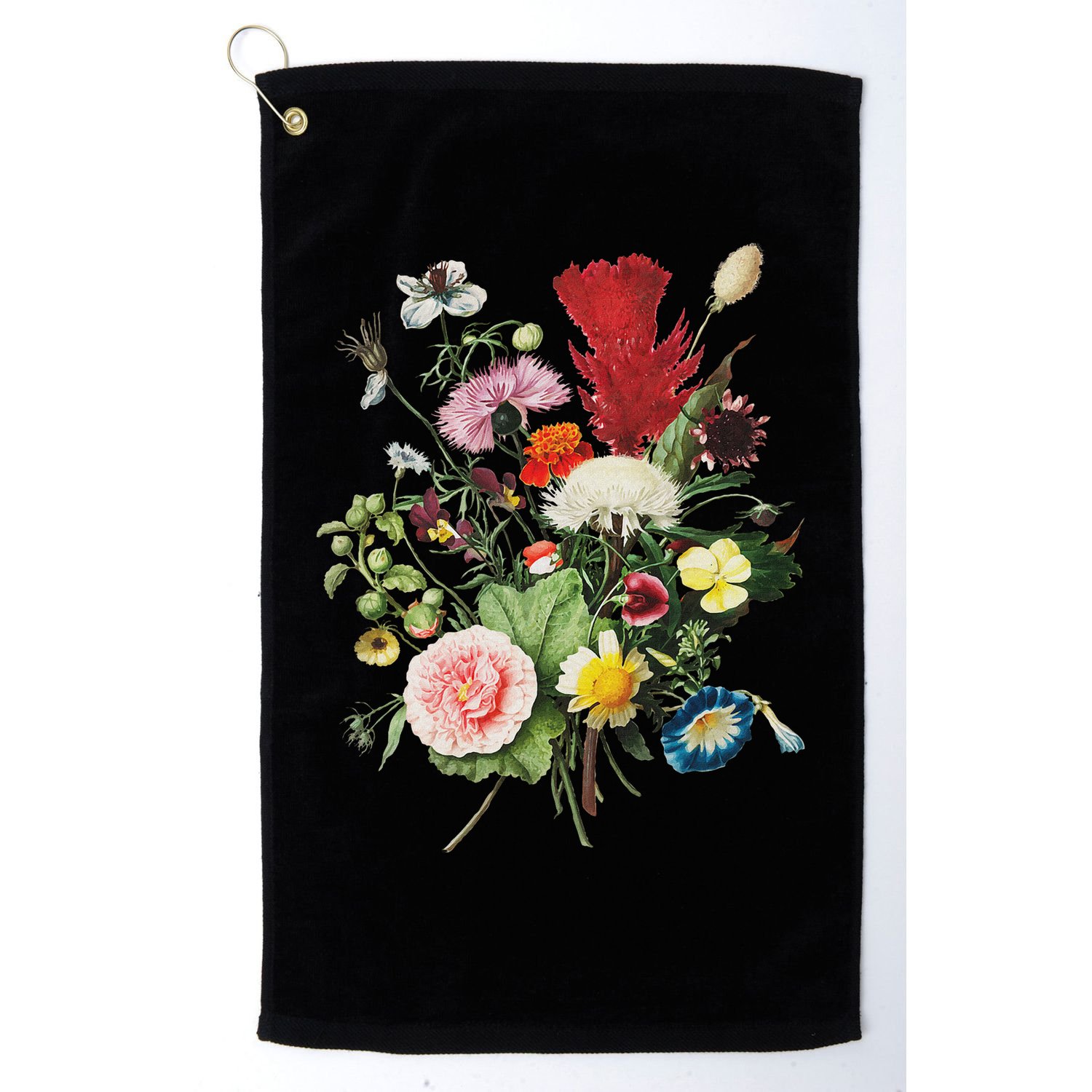 Vintage Wild Botanical Flower Cottagecore Gardening Bouquet Golf Towel