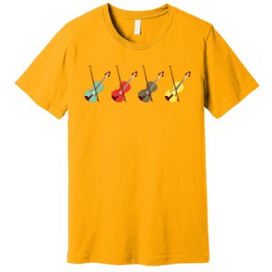 Violin With Bows Orchestra Gift Premium T-Shirt