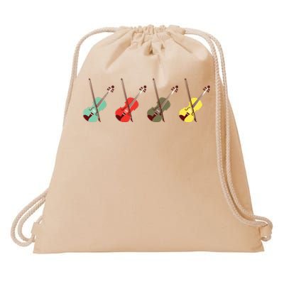 Violin With Bows Orchestra Gift Drawstring Bag