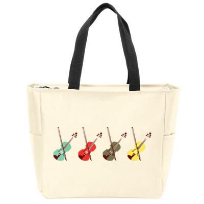 Violin With Bows Orchestra Gift Zip Tote Bag