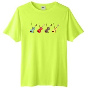 Violin With Bows Orchestra Gift Tall Fusion ChromaSoft Performance T-Shirt