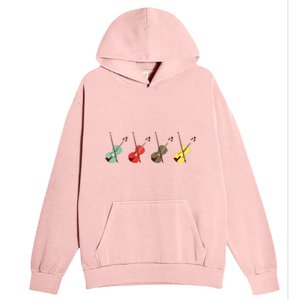 Violin With Bows Orchestra Gift Urban Pullover Hoodie