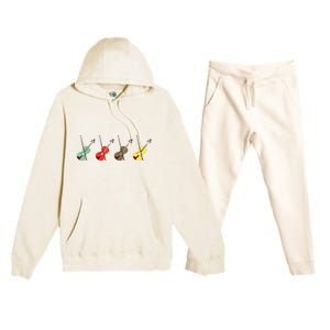 Violin With Bows Orchestra Gift Premium Hooded Sweatsuit Set