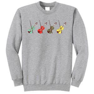 Violin With Bows Orchestra Gift Tall Sweatshirt