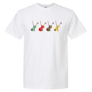 Violin With Bows Orchestra Gift Garment-Dyed Heavyweight T-Shirt