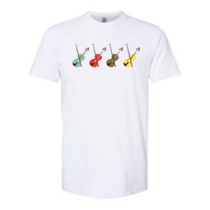 Violin With Bows Orchestra Gift Softstyle CVC T-Shirt