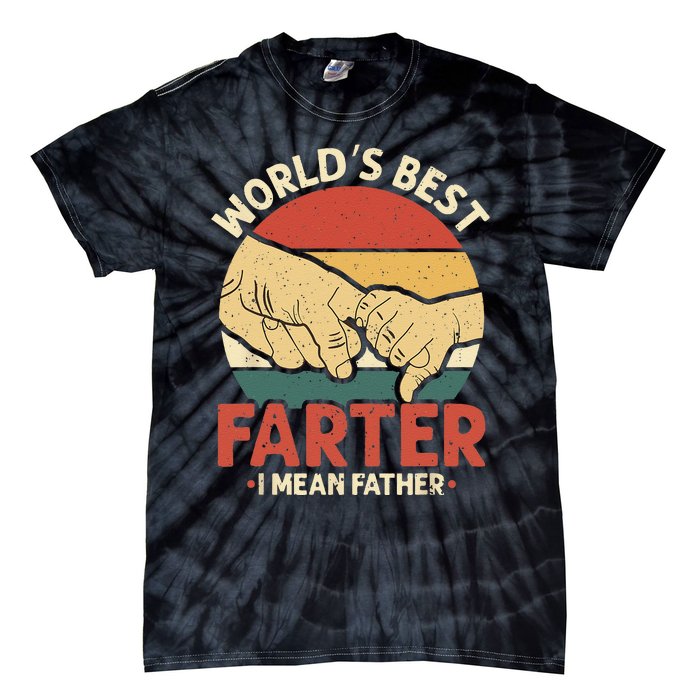 Vintage World's Best Farter I Mean Father Tie-Dye T-Shirt