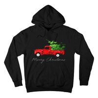 Vintage Wagon Christmas Tree On Car Hoodie