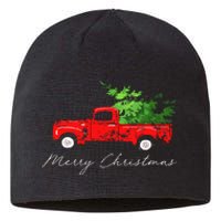 Vintage Wagon Christmas Tree On Car Sustainable Beanie