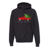 Vintage Wagon Christmas Tree On Car Premium Hoodie