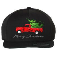 Vintage Wagon Christmas Tree On Car Wool Snapback Cap