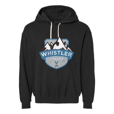 Vintage Whistler Canada Illustration Garment-Dyed Fleece Hoodie