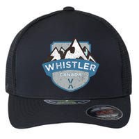 Vintage Whistler Canada Illustration Flexfit Unipanel Trucker Cap