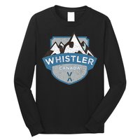 Vintage Whistler Canada Illustration Long Sleeve Shirt