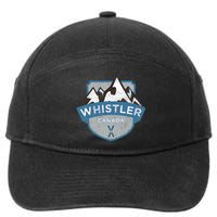 Vintage Whistler Canada Illustration 7-Panel Snapback Hat