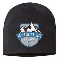 Vintage Whistler Canada Illustration Sustainable Beanie