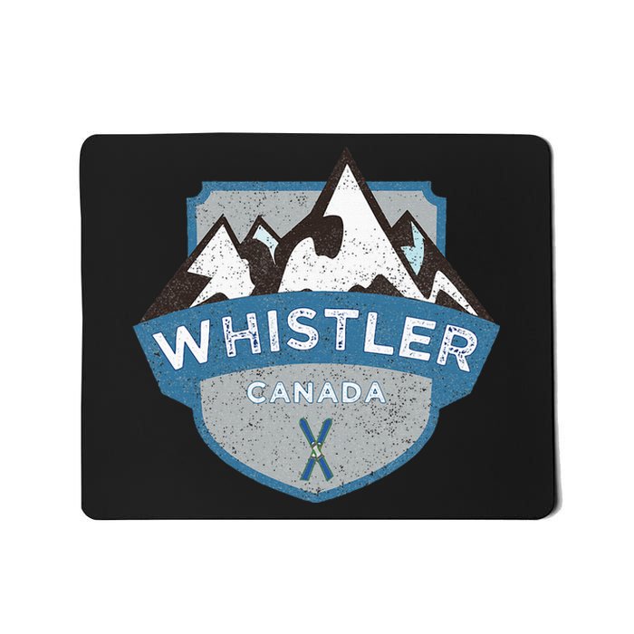 Vintage Whistler Canada Illustration Mousepad