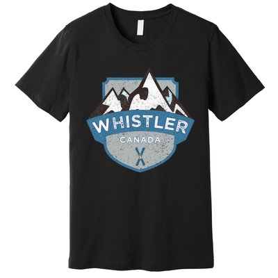 Vintage Whistler Canada Illustration Premium T-Shirt