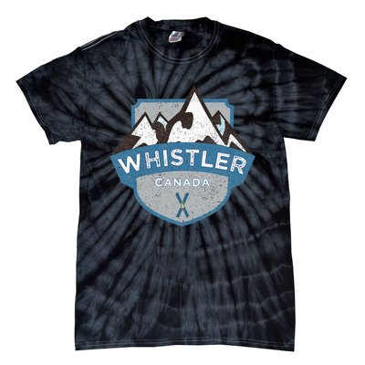 Vintage Whistler Canada Illustration Tie-Dye T-Shirt