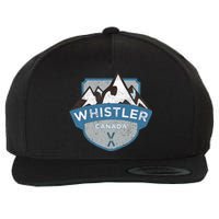 Vintage Whistler Canada Illustration Wool Snapback Cap