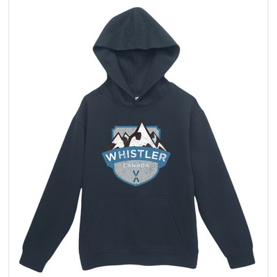 Vintage Whistler Canada Illustration Urban Pullover Hoodie