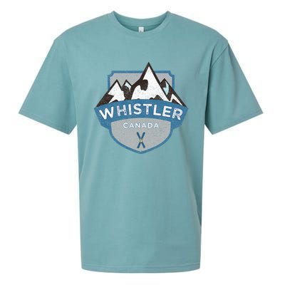 Vintage Whistler Canada Illustration Sueded Cloud Jersey T-Shirt