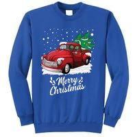 Vintage Wagon Christmas Tree On Car Xmas Red Truck Gift Sweatshirt