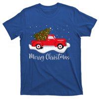 Vintage Wagon Christmas Cool Gift Tree On Car Xmas Red Truck Cool Gift T-Shirt