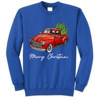 Vintage Wagon Christmas Tree On Red Truck Car Xmas Vacation Meaningful Gift Sweatshirt