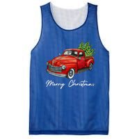 Vintage Wagon Christmas Tree On Red Truck Car Xmas Vacation Meaningful Gift Mesh Reversible Basketball Jersey Tank