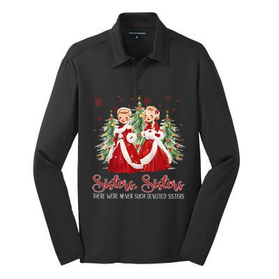 Vintage White Christmas Movie 1954 Sisters Sisters Xmas Snow Silk Touch Performance Long Sleeve Polo