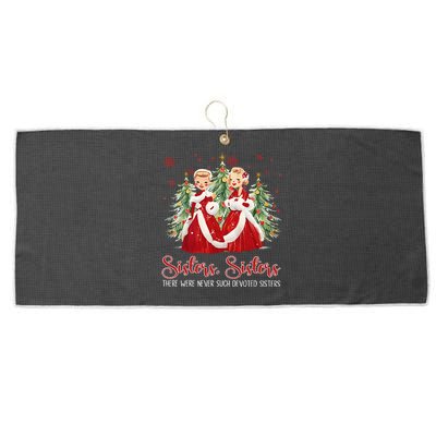 Vintage White Christmas Movie 1954 Sisters Sisters Xmas Snow Large Microfiber Waffle Golf Towel