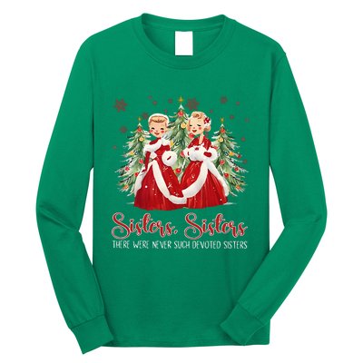 Vintage White Christmas Movie 1954 Sisters Sisters Xmas Snow Long Sleeve Shirt